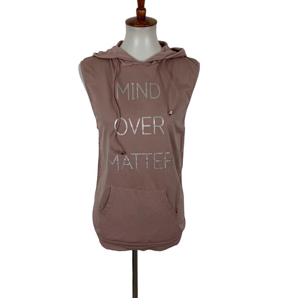 Soho Sport Pink Hooded Sleeveless Top Large‎ Activewear Gym Stretch